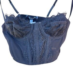 Urban Outfitters Pull Over Corset Top Size S Black NWT New With Tags